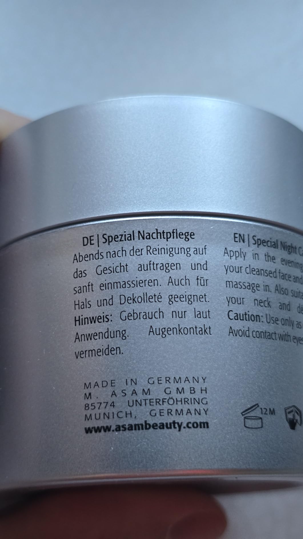 Angenehme Nachtcreme