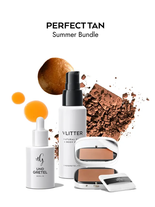 und-gretel-perfect-tan-bundle-liquid-bronzer-powder-tanning-drops-set image 1