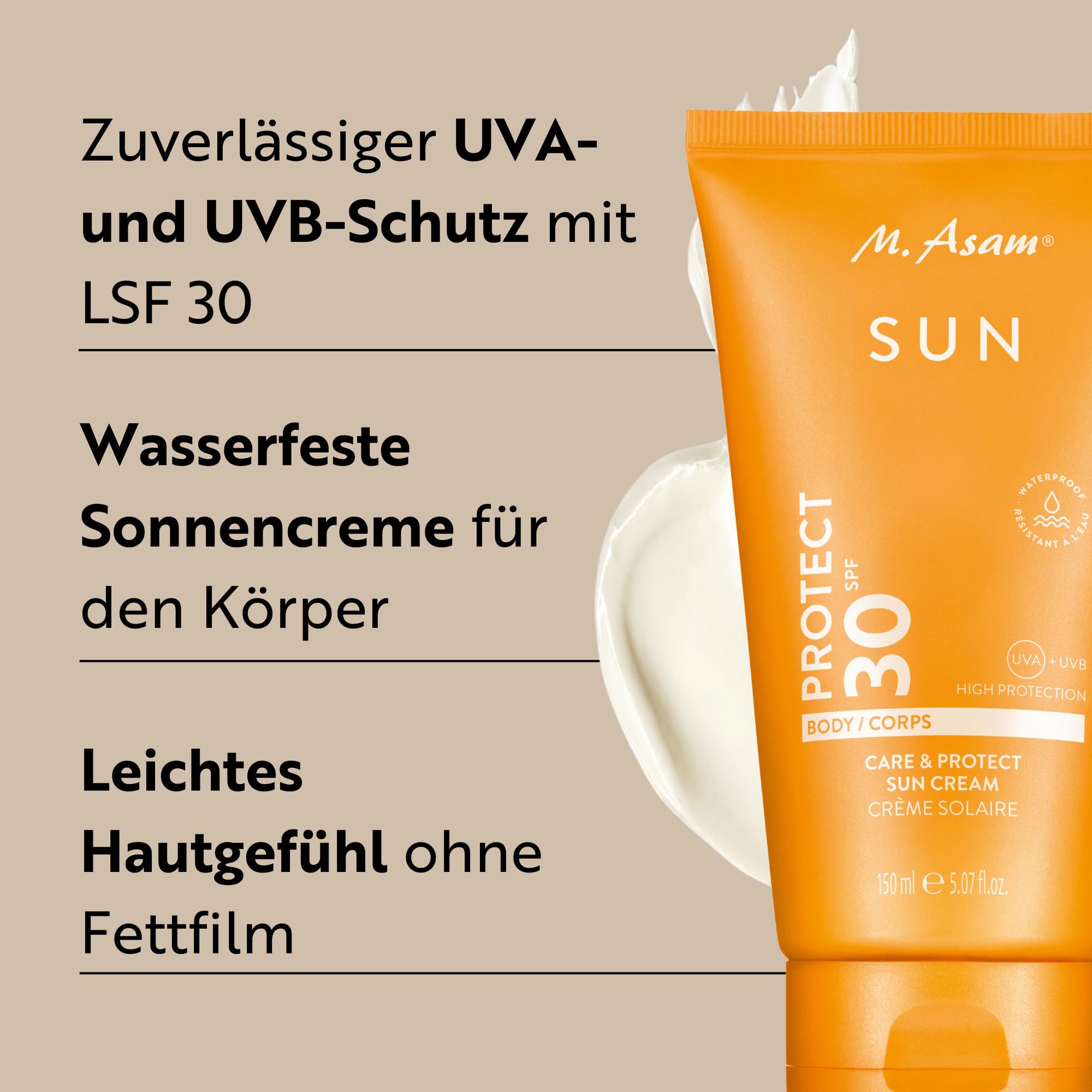 m-asam-sun-care-protect-k-rper-sonnencreme-lsf-30-150-ml image 2
